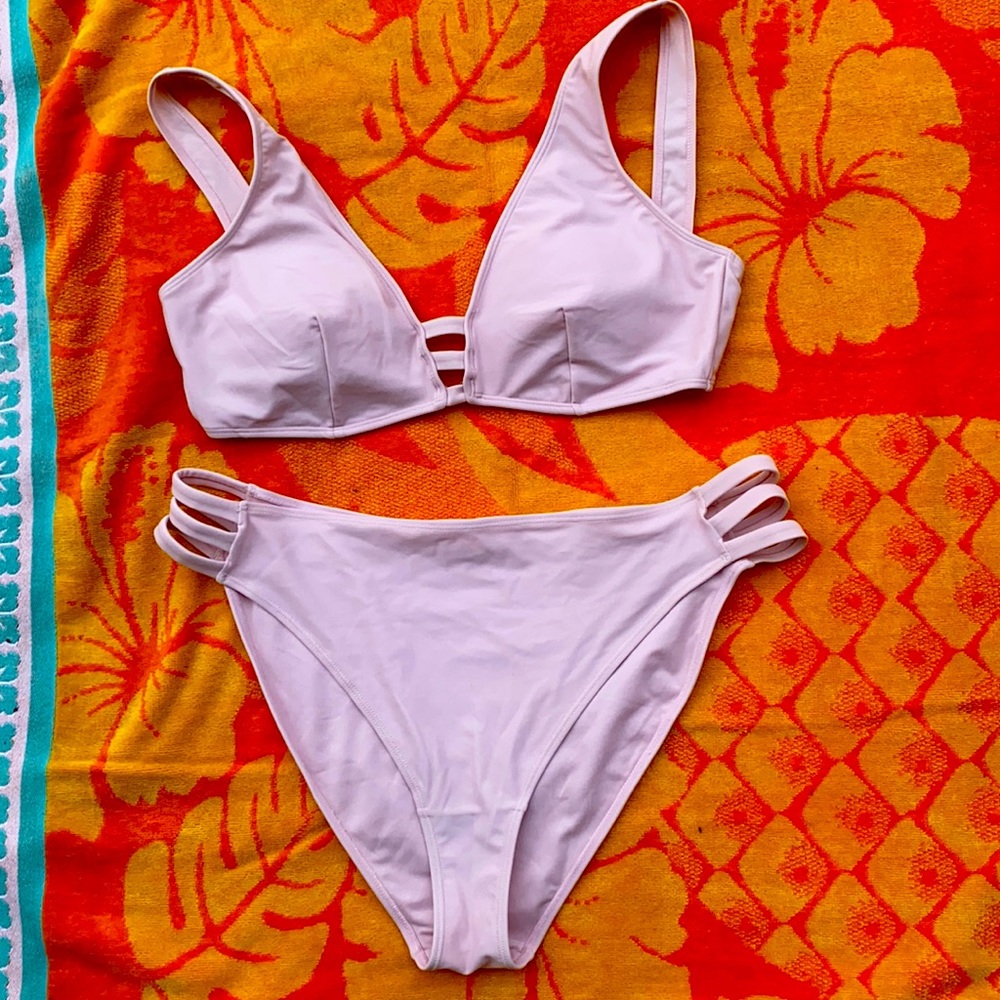 Pale Pink Bikini - Size 1X
